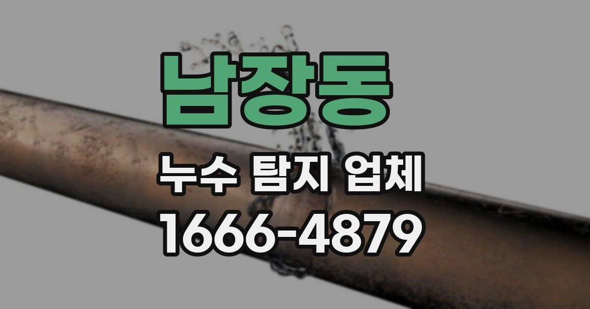 남장동 누수 탐지 업체