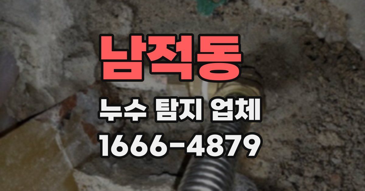 남적동 누수 탐지 업체