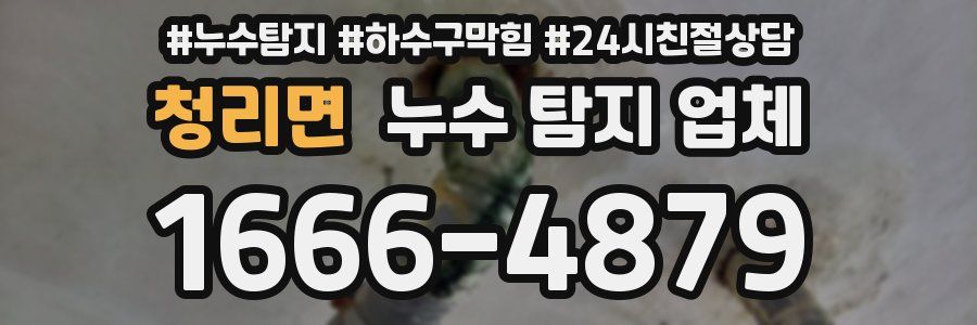 청리면 누수 탐지 업체