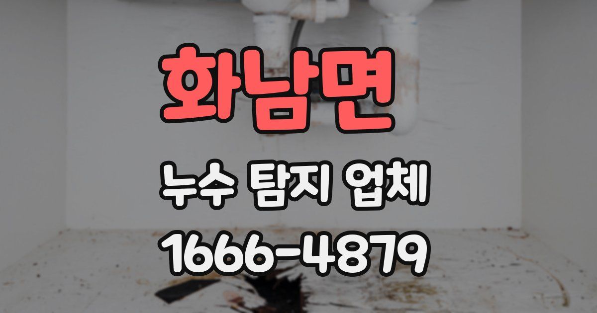 화남면 누수 탐지 업체