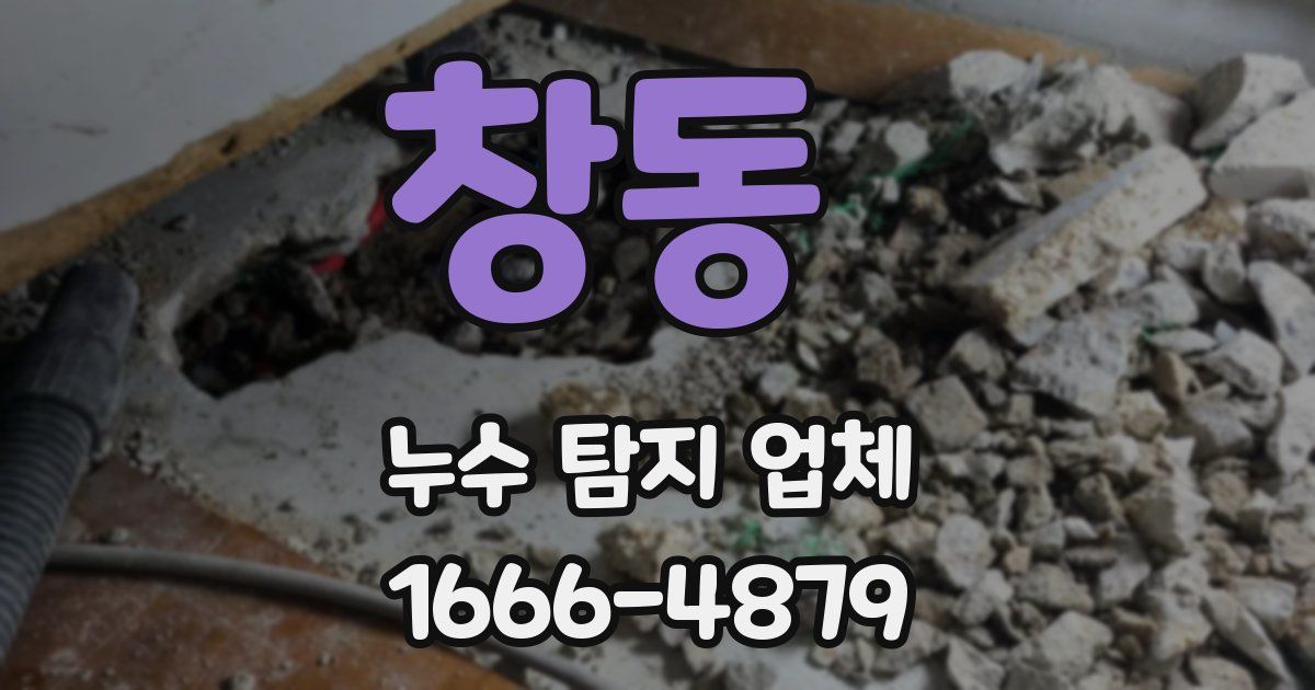 창동 누수 탐지 업체