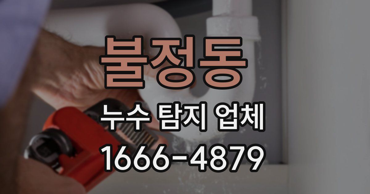 불정동 누수 탐지 업체