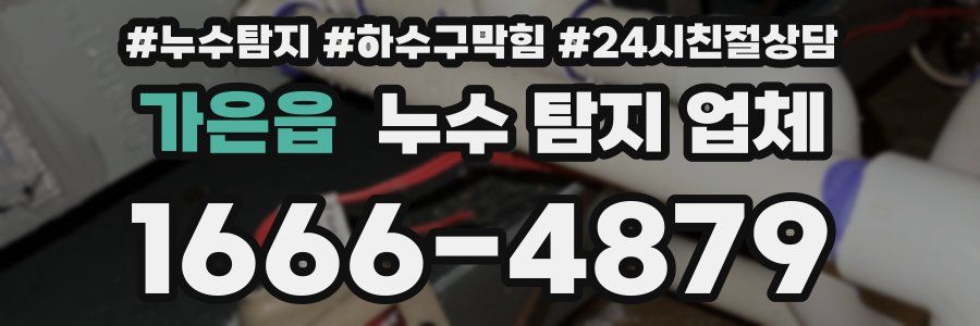 가은읍 누수 탐지 업체