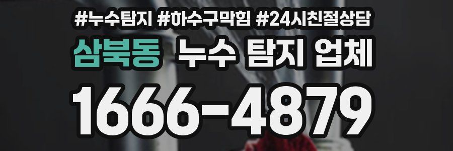 삼북동 누수 탐지 업체