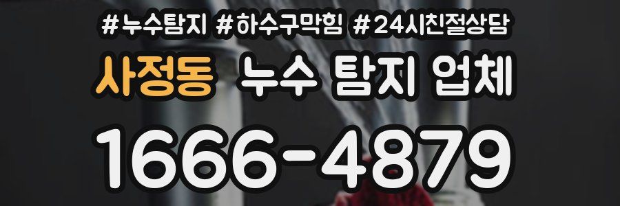 사정동 누수 탐지 업체