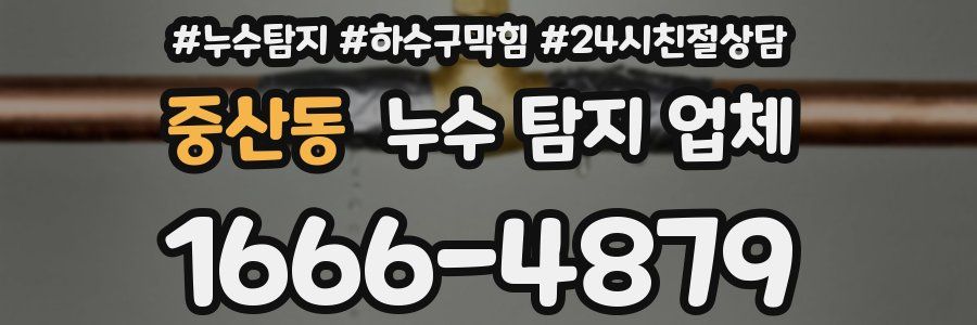 중산동 누수 탐지 업체