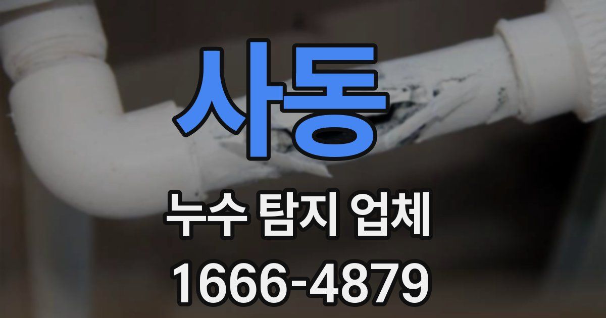 사동 누수 탐지 업체