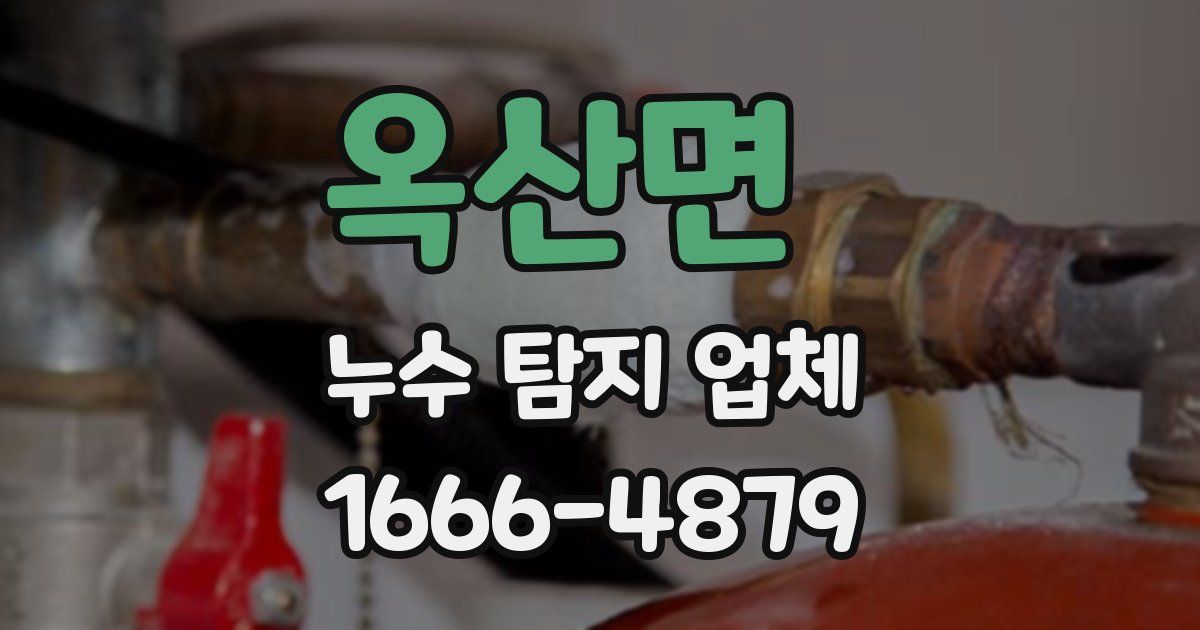 옥산면 누수 탐지 업체