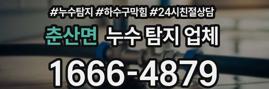 춘산면 누수 탐지 업체