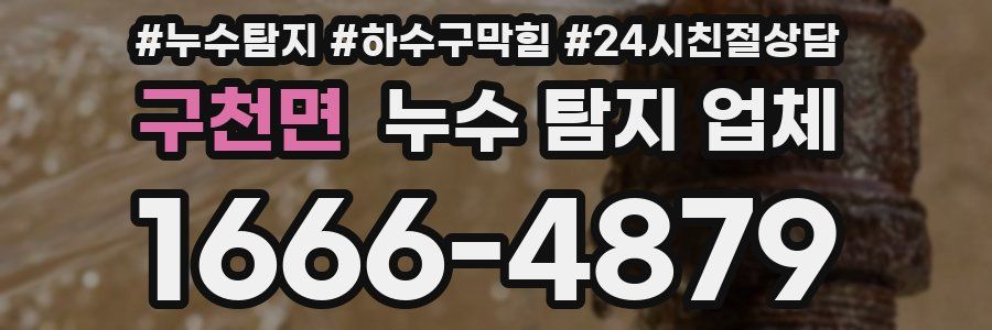 구천면 누수 탐지 업체