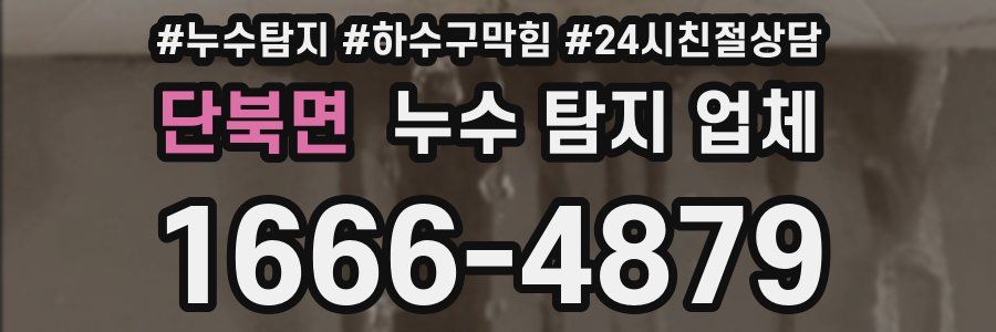 단북면 누수 탐지 업체