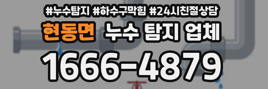 현동면 누수 탐지 업체