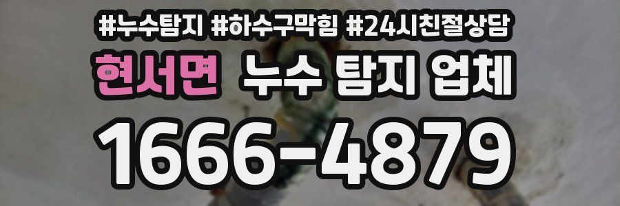현서면 누수 탐지 업체