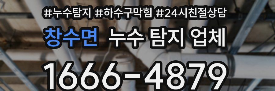 창수면 누수 탐지 업체
