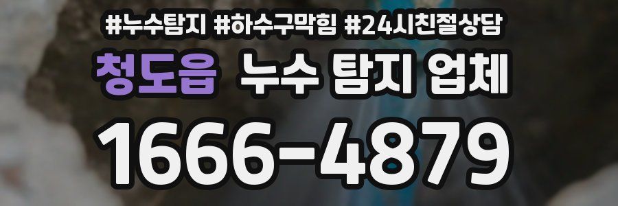 청도읍 누수 탐지 업체