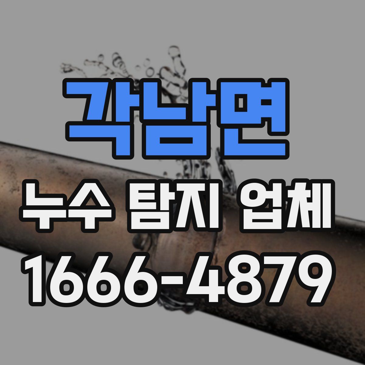 각남면 누수 탐지 업체