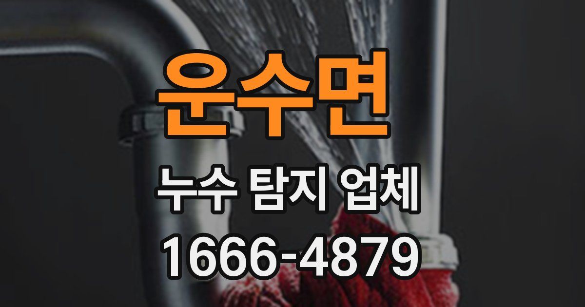 운수면 누수 탐지 업체