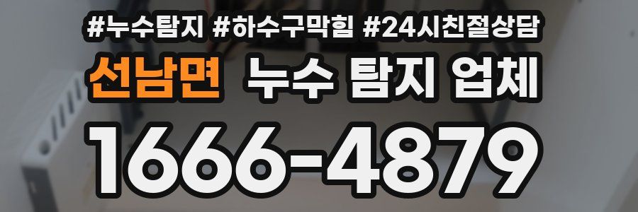 선남면 누수 탐지 업체