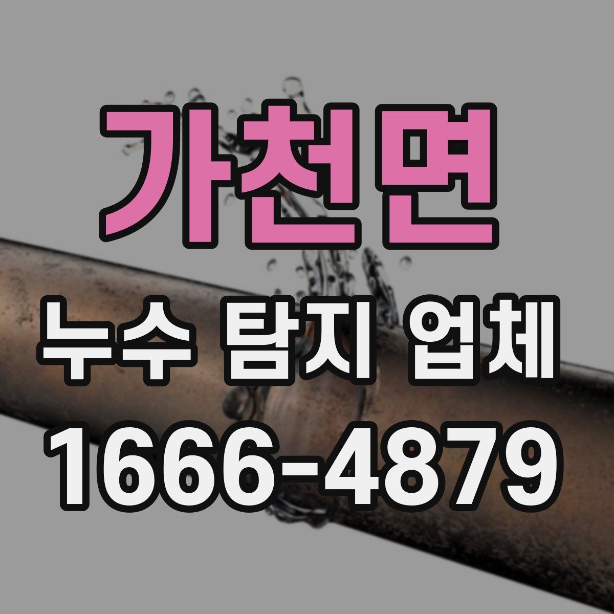 가천면 누수 탐지 업체