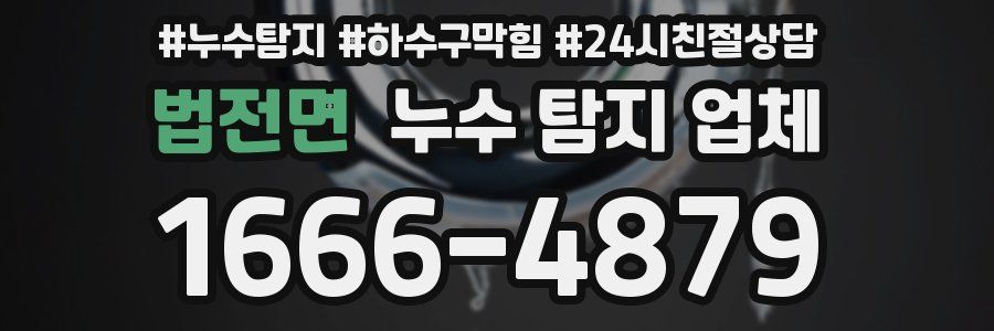 법전면 누수 탐지 업체