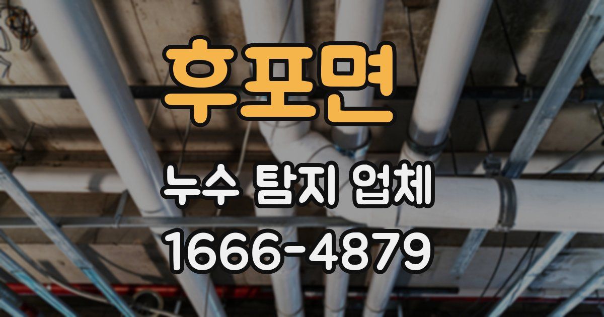 후포면 누수 탐지 업체