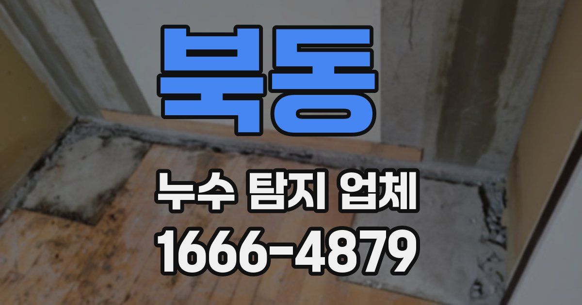 북동 누수 탐지 업체