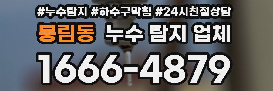 봉림동 누수 탐지 업체