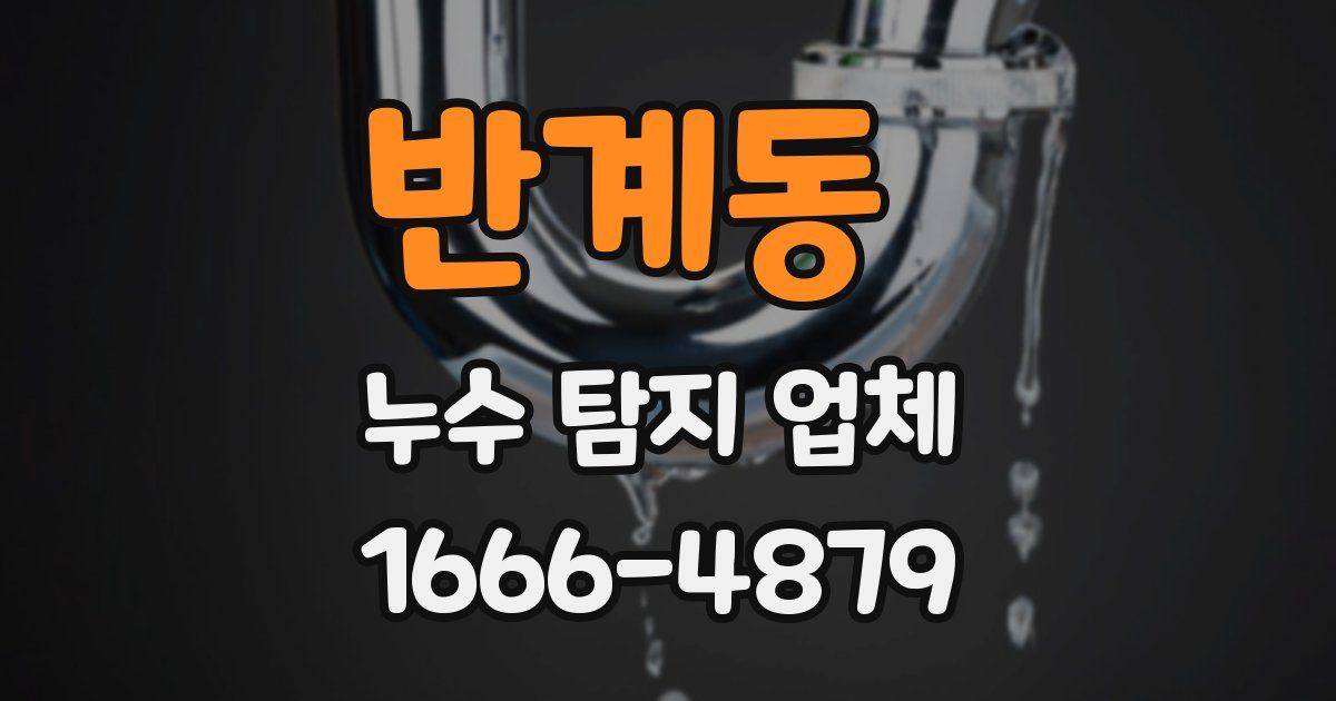 반계동 누수 탐지 업체