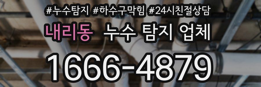 내리동 누수 탐지 업체
