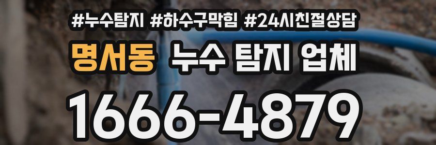 명서동 누수 탐지 업체