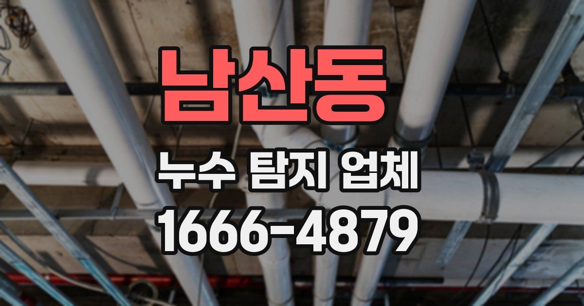 남산동 누수 탐지 업체
