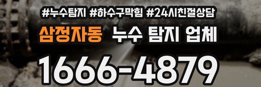 삼정자동 누수 탐지 업체