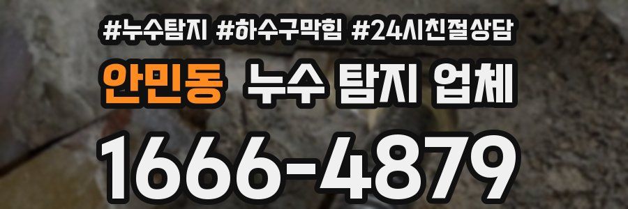 안민동 누수 탐지 업체