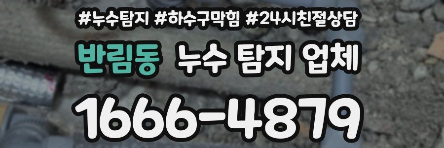 반림동 누수 탐지 업체