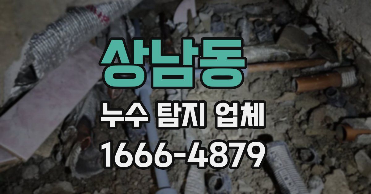 상남동 누수 탐지 업체