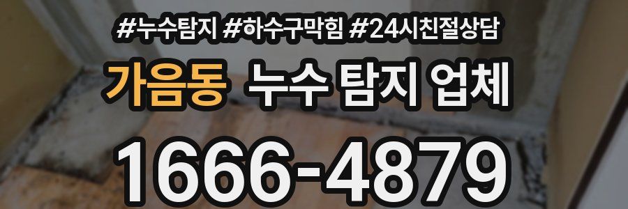 가음동 누수 탐지 업체