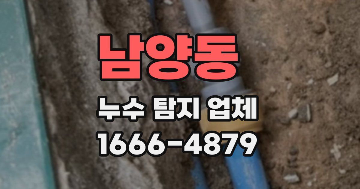 남양동 누수 탐지 업체