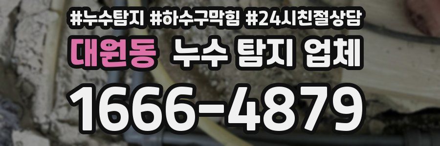 대원동 누수 탐지 업체
