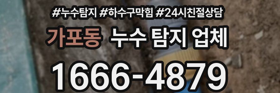 가포동 누수 탐지 업체