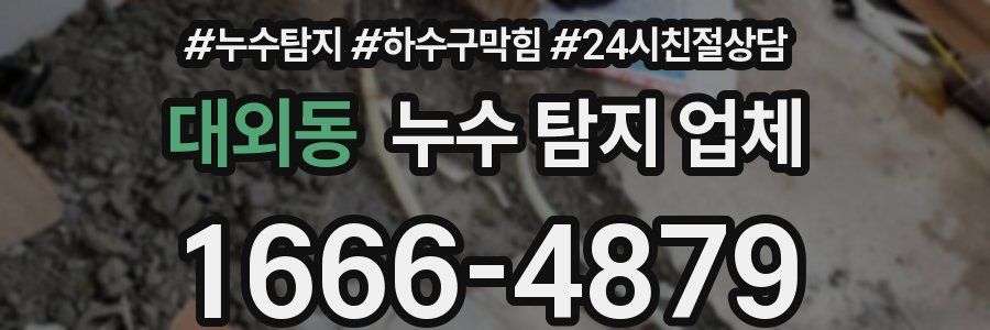 대외동 누수 탐지 업체