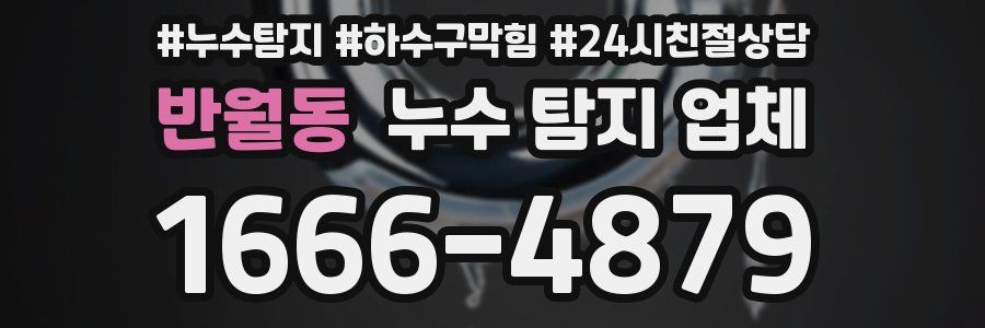 반월동 누수 탐지 업체