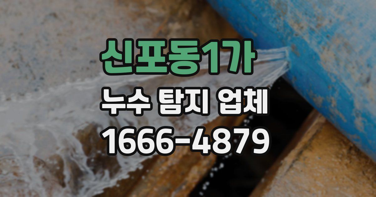 신포동1가 누수 탐지 업체
