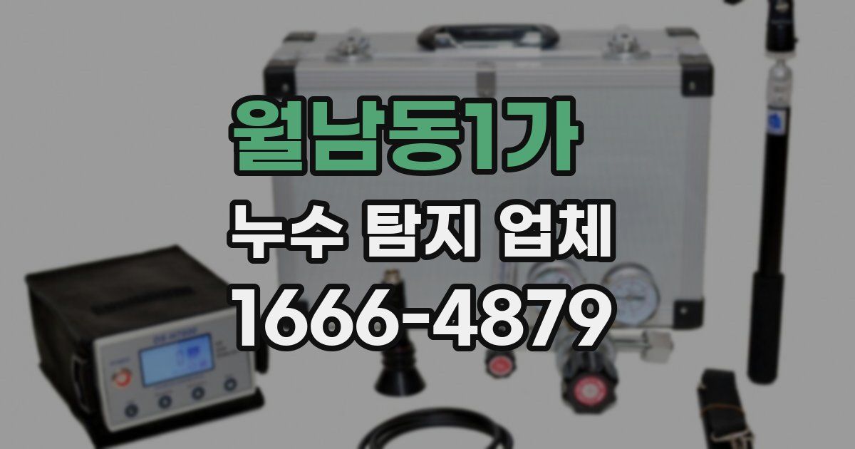 월남동1가 누수 탐지 업체