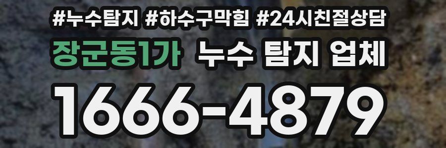 장군동1가 누수 탐지 업체