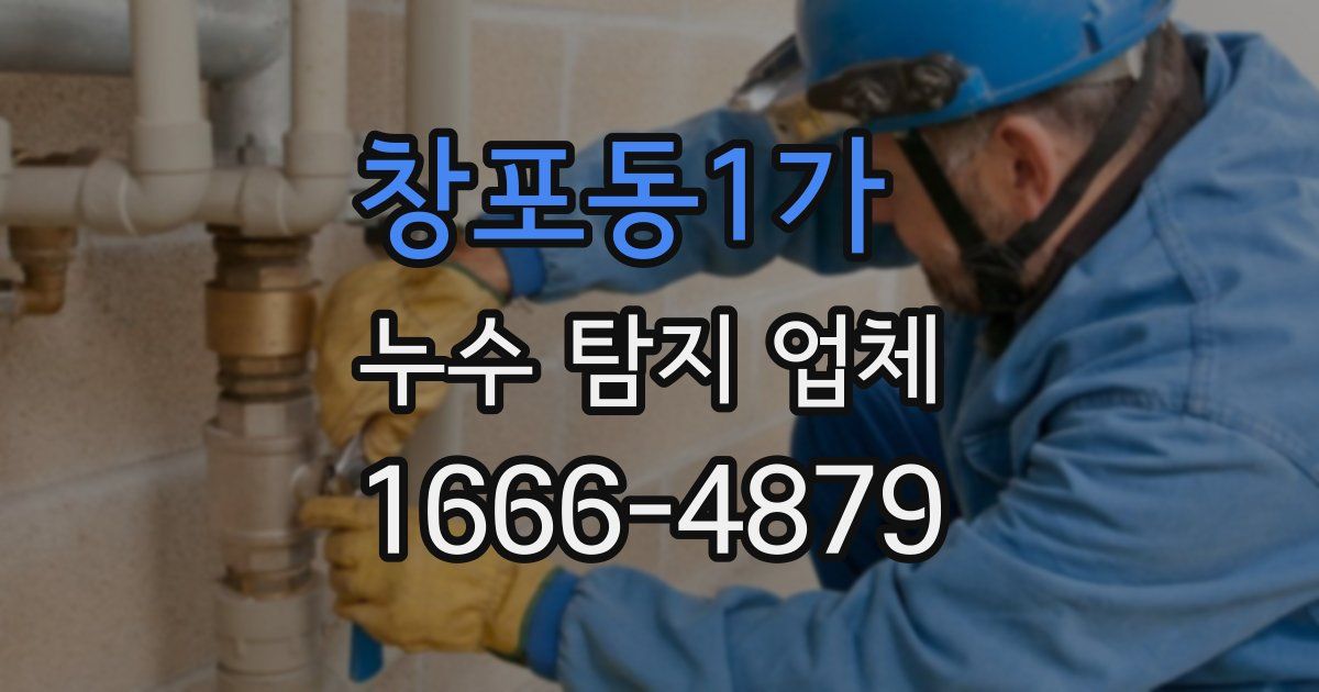 창포동1가 누수 탐지 업체