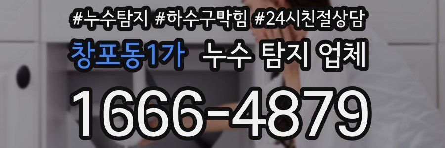창포동1가 누수 탐지 업체