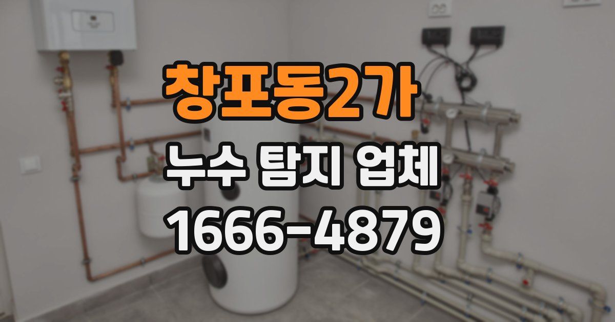 창포동2가 누수 탐지 업체