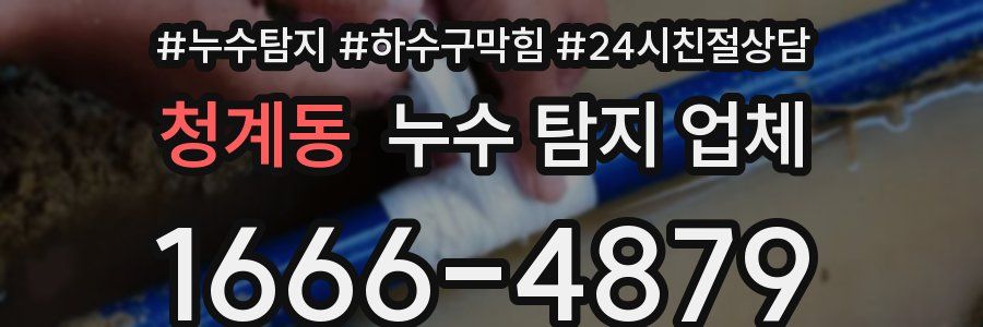 청계동 누수 탐지 업체