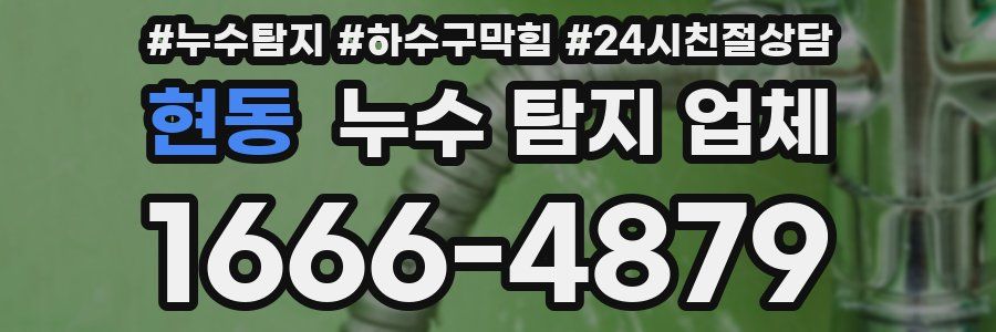 현동 누수 탐지 업체