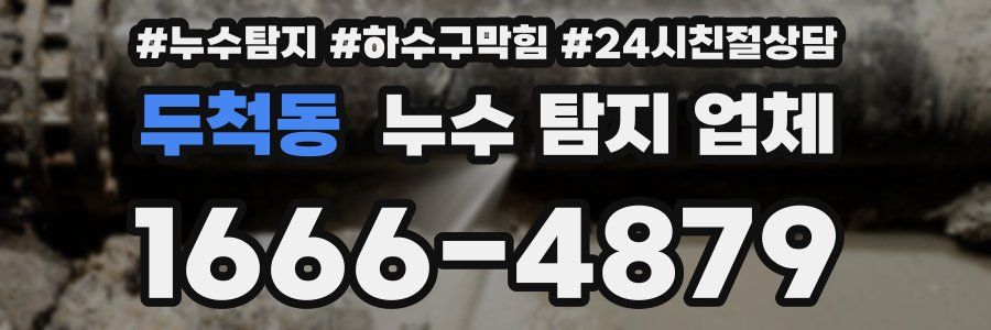 두척동 누수 탐지 업체